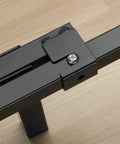 Close-up of Heavy Duty Low Profile Metal Bed Frame With Straight Up Sturdy Steel Support and Generous Under Bed Storage Space connection point.