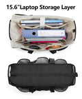 Top view of Boss Teacher Bag With Bottom Padded Pad And Foldable Cushion, Large Work Tote With Laptop Compartment Up To 15.6 Inches