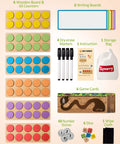 Wooden Ten Frame Math Set With 152 Pieces For Kindergarten And Elementary Students includes boards, counters, and markers.