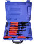 Beast Of A 10 Piece Snap Ring Pliers Set For Internal And External Rings with chrome molybdenum steel in blue case