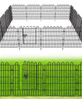 Easy Up No Dig Decorative Garden Fence Panels With Gate For Yard 24 Inch High By 20 Feet Long Metal Portable Animal Barrier