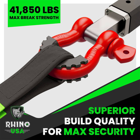 2 Pack D Ring Shackles Heavy Duty Three Quarter Inch Clevis Shackle With Seven Eighths Inch Pin 41,850 Lb Break Strength
