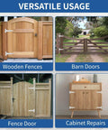 Versatile usage of 316 Stainless Steel T Strap Barn Door Hinges Heavy Duty 6 Inch Outdoor Gate Set Of 4 on various wooden structures.