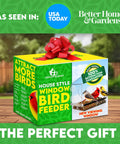 Window Bird Feeder With Ultra Strong Suction Cups For Easy Backyard Birding Clear Acrylic Body With Drain Holes And Removable Tray Large Seed Capacity gift box with ribbon