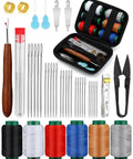 Complete Sewing Kit For Adults With Steel Needles And 40-Piece Set, Six Color Upholstery Thread, and Handy Storage Bag