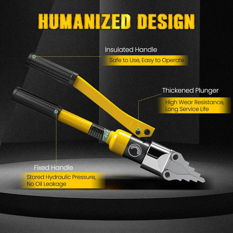 8T Hydraulic Flange Spreader Portable Separator With Alloy Steel Pliers featuring insulated handle and thickened plunger