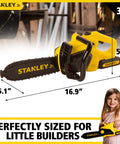 Kids Battery Powered Deluxe Chainsaw Toy For Role Play Realistic Actions And Sounds With Safe Durable Build in yellow and black