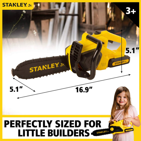 Kids Battery Powered Deluxe Chainsaw Toy For Role Play Realistic Actions And Sounds With Safe Durable Build in yellow and black