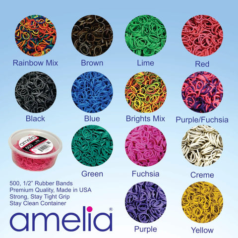 Dope Half Inch Rainbow Mix Small Rubber Bands For Hair Pack 500 Count Mini Elastic Holders With Lockdown Grip Zero Slide Design To Snag Your Braids Ponytails And Twists Securely All Day Long Reclosable Case Made In Usa