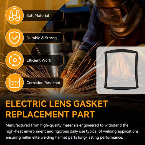 Electric Lens Gasket Replacement For Elite Series Welding Helmets Premium Front Lens Seal For Auto Darkening Shields image