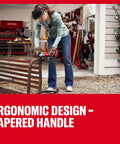 Badass Brushless 4 Inch Cordless Angle Grinder With A Sick Ergonomic Grip And Lightning Fast 8500 Rpm for grinding rust on a steel bench.