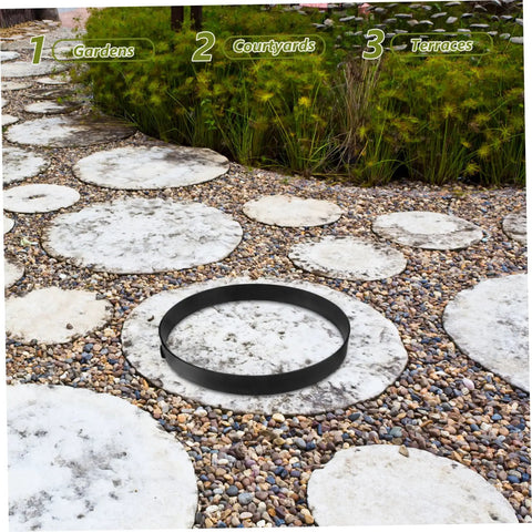 Round Concrete Paver Mold For DIY Garden Pathways Reusable Cement Mould For Landscaping And Outdoor Decor Easy To Use Pavement Form For Patio Paths Walkways And Lawn Edges on stone path
