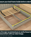 Replacement Wooden Twin Bed Slats For Mattress Support - Fabric Sleeve Locks Down Slat Spacing For Dead Simple Setup - Low Profile Bed Frame Foundation That Holds Tight placed in bed frame for measurement guidance.