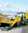 Towable Mini Digger For Demolition Tasks And Farm Projects on mountain road