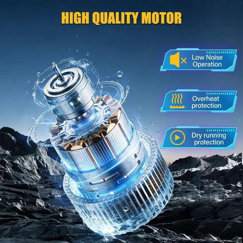 Heavy Kickin Up Flow 33 Series 110V AC Water Pressure Pump 4.0 GPM 50 PSI Self Priming Diaphragm Pump motor with protective features