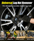22mm Deep Lug Nut Extractor Socket One Half Inch Drive Beefy Heavy Duty Tool For Seized Bolts removing lug nut on wheel