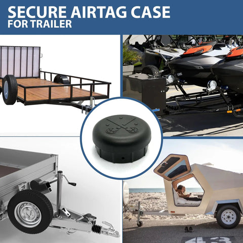 Heavy Duty Discreet Apple AirTag Trailer Jack Mount waterproof GPS holder for trailers and boats.