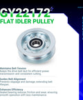 GY22172 Idler Pulley 2 Pack 3-5/8 Inch for John Deere L120 L130 42 48 Deck Replacement GY20067 GX20305 Lawn Tractor Parts