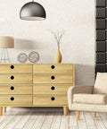 Living room with dresser and armchair featuring 5 Inch Solid Wood Furniture Legs Set Of 4 Durable Mid Century Style Replacement Legs