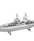 US Navy USS Arizona 3D Metal Ship Model Kit Unassembled DIY Hobby Project with Detailed Etched Parts, side view replica.