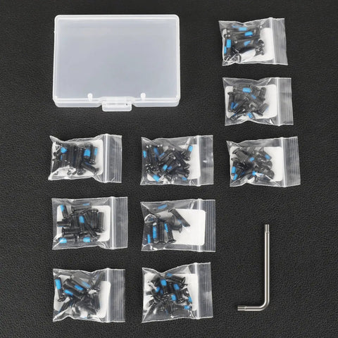 Red Dot Sight Mounting Screws Kit With 112 Pieces And 28 Screw Types For Gunsmithing And Optics, includes storage case and tools.