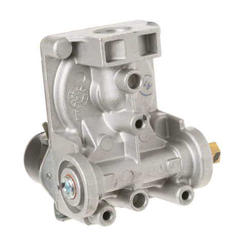 Close-up of WE14X215 Shutoff Valve Assembly For Gas Dryers OEM Replacement Valve Kit with durable metal body.