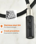 Matte Black Pull-Down Kitchen Faucet With Dual Function Spray Head For Sink And Bar Use, Easy Switch Between Focused Stream And Wide Spray, Durable Metal Spray Head RB1031 close-up showing stainless steel core and spray head buttons for crack prevention.