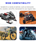 Heavy Duty 7/8 Inch Motorcycle Handlebar Switch For Dirt Bikes Slick Aluminum Engine Start Button With Quick Bullet Plugs Momentary Action No Sweat Install on various vehicles.