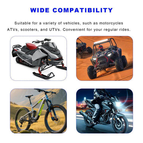Heavy Duty 7/8 Inch Motorcycle Handlebar Switch For Dirt Bikes Slick Aluminum Engine Start Button With Quick Bullet Plugs Momentary Action No Sweat Install on various vehicles.