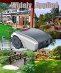 Smart Robot Lawn Mower For Up To 1500 Square Meters With Positioning Tech, U Shaped Path Scanning, Automatic Mowing, And App Control For No Sweat Yard Care beside residential gardens