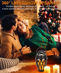 Couple enjoying outdoor setting with Twin Pack Outdoor Bluetooth Flame Speaker With LED Torch Dope Ambience Light.