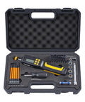Workhorse Pro Grade Digital Torque Screwdriver With Backlit LCD, 1/4 Inch Quick Release Bit Holder, 2.6 To 70.8 In-Lb Range, 38-Piece Bit Set, ISO 6789 Certified, Two Percent Accuracy For Real World Tolerances in hard case