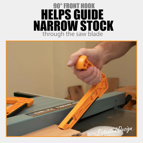 2 In 1 Safety-V Push Sticks for Table Saw, Band Saw, Jointer and Router Table dual mode V-style push stick in use