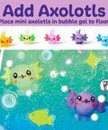 Totally Glowing Axolotl Aquarium Craft Kit For Kids Ages 6 And Up With Five Mini Axolotls, Glow In The Dark Decor, And STEM Fun, Hands On Arts And Science Gift For Girls And Boys; five colorful axolotl figures