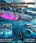 2 Pack Remote Control Sailboats For Kids 2.4GHz RC Boats With LED Lights underwater view showing design features