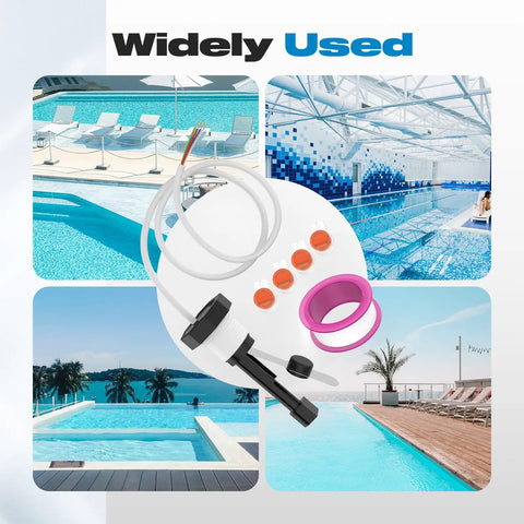 Replacement Flow Switch For IntelliChlor IC Series Salt Chlorinator Cells With 4 Wire Connection Beefed Up Pro Grade Pool Flow Sensor Switch 520736 Compatible With IC40 IC60 IC20 IC15 Durable Steel Sensing Parts. pool flow switch with cable and fittings