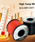 16 AWG Silicone Wire Set 50Ft Red and 50Ft Black Extra Flexible 252 Strand Tinned Copper Conductor High Temp 392F 600V