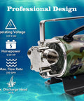 Professional design details of Water Transfer Pump 115V With Switch, 330 GPH Utility Pump featuring operating voltage and flow rate.