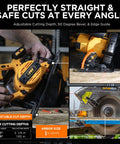 20V Ultra Cordless Circular Saw With Laser Guide And Luminmax LED For Clean, Straight Cuts, 0-50 Bevel, Rip Fence