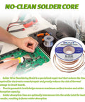 Desoldering Braided Wire 2.5mm x 3m Copper Tin No Clean Solder Wick For Easy Electronics Repair shown with circuit board