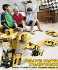 Transforming Remote Control Car For Kids 4 To 8, 2.4GHz RC Toy Car For Boys 4 To 7, Converts To Robot, kids playing indoors