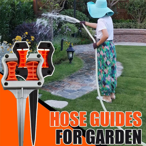 Easy Install Garden Hose Guide Spikes Top Roller No Tools Boost Irrigation Efficiency Quick Hose Positioning Lawn Spikes