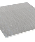 Heavy Duty Aluminum Workhorse Dock Plate 36X36 Inch Economizer Platform Moves 2500 Pounds Like A Champ surface with diamond tread pattern
