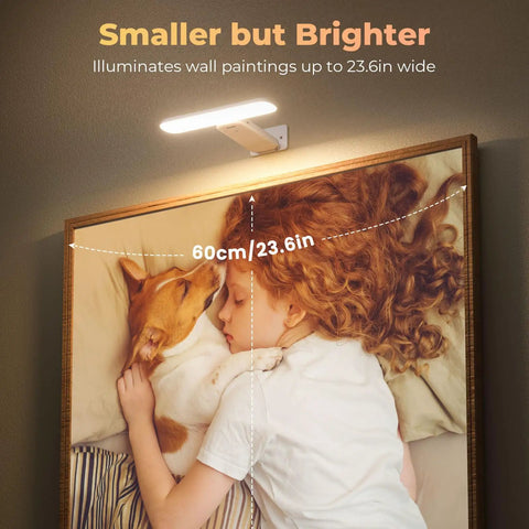 Battery Operated Picture Lights For Wall Art And Frames, illuminating 23.6in wide painting, 3 color temperatures, high CRI 95+