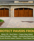 Top Notch Wetlook Paver Sealer and Joint Sand Stabilizer for Brick Patios and Concrete Walkways and Natural Stone on paver driveway.