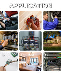 Collage of 16 Gauge 3 Conductor Electrical Wire uses: automotive, installation, wiring panels, LED lighting, indoor and outdoor settings.