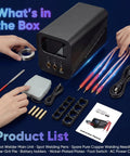 Capacitor Spot Welder For Battery Packs With 10.5kW Farad Welding Power Automatic And Foot Pedal Modes 100 To 240V kit contents
