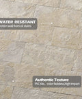 Close-up of Peel And Stick Backsplash Tile 12x12 PVC Subway Wall Tiles Marble Beige 5 Sheets for kitchen and bathroom
