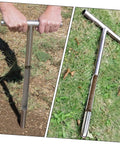 Ergonomic Stainless Steel Soil Sampler Probe With T Handle For Lawn Garden Agriculture Forestry Durable Lightweight tool in action.