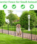 24 Pack Dope Decorative Garden Fence Barrier For Dogs And Rabbits, No Dig Arched Metal Border, rustproof black wire edging